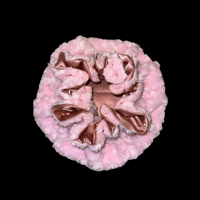 Baby Pink Fluffy Bonnet (Dusty Rose)
